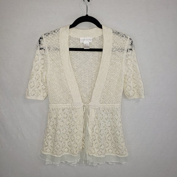 Soft Surroundings Jackets & Blazers - SOFT SURROUNDING Beautiful and Delicate Crochet Piece in Cream Color. Size S.